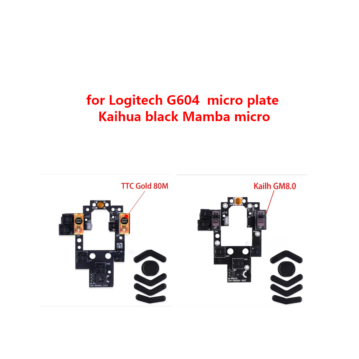 Original Ersatz Mikro platte Kaihua schwarz Mamba Mikro für Logitech G604 Ersatzteile 1St