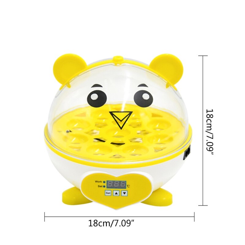 9 Partition Eggs Incubator Mini Brooder Birds Automatic Thermostat Breeding Digital Display Hatching Chicken Duck F