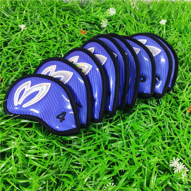 9 Stuks Golf Iron Covers Set Crystal Pu Leather Bunny Stijl Water Proof 5 Kleuren Headcover