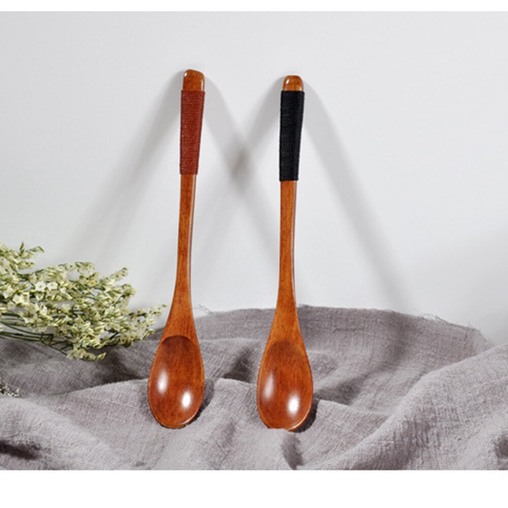 Houten Bamboe Lepels Japanse Soep Lepel Bamboe Thee Lepel Kids Servies Kind Japanse Servies Keuken Kookgerei Gereedschap