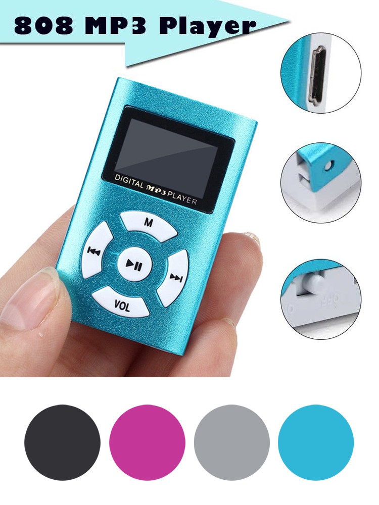 USB Mini MP3 Player LCD Screen Support 32GB Micro SD TF Card