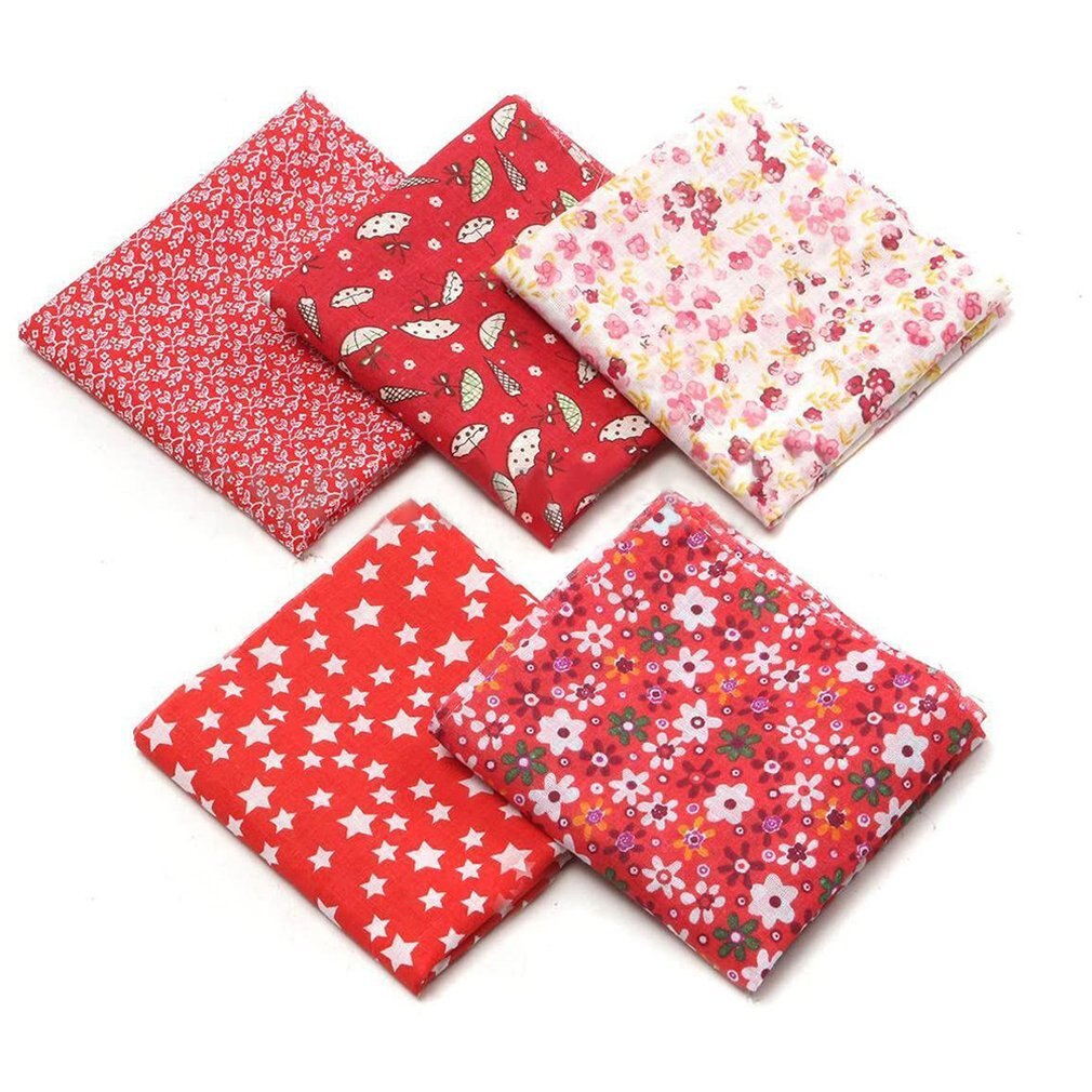 DIY handmade patchwork small floral fabric Cotton Clothes Handicrafts Knitting Indoor decorations Home use: red