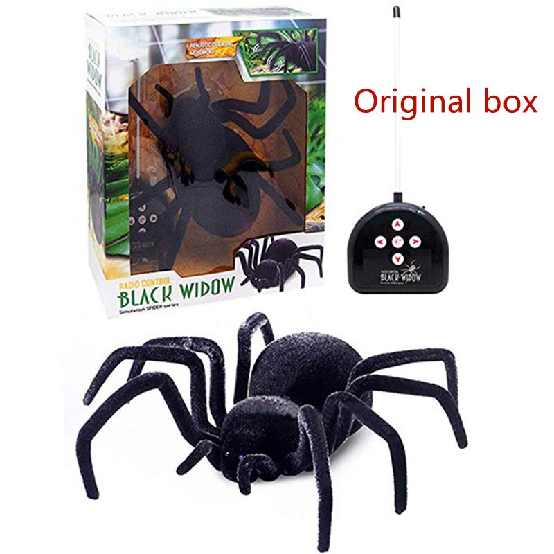30CM Remote Control Realistic RC Spider Scary Toy Prank Model A Giant Black Widow Spider Halloween Toy GiftsInfrared: Default Title