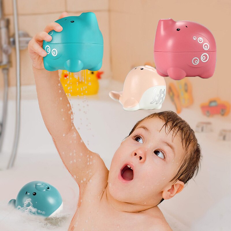 Baby Bath Toys Piscina Accessories Play With Water For Bathroom Duck Lion Rocket Seahorse Funny Water Game