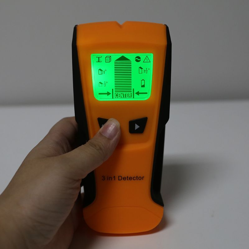 3 in 1 lcd metalldetektor hitta metall trä dubbar ac spänning spänningsförande tråd detektor väggskanner tjockleksmätare utan batteri