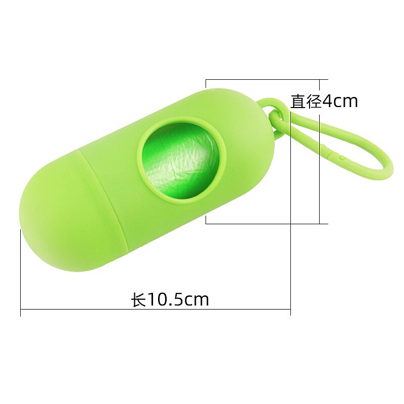 Pet Waste Bag Dispenser For Dog Waste Plastic Bag Holder Garbage Bag Dispenser Carrier Case with Dog Pet 1 Roll Waste Poop Bag
