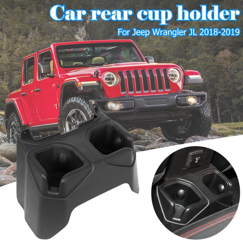 Car Rear Center Console Cup Box Dual Drinks Cup Holder Beverage Stand Drink Water Bottle for Jeep Wrangler Jl