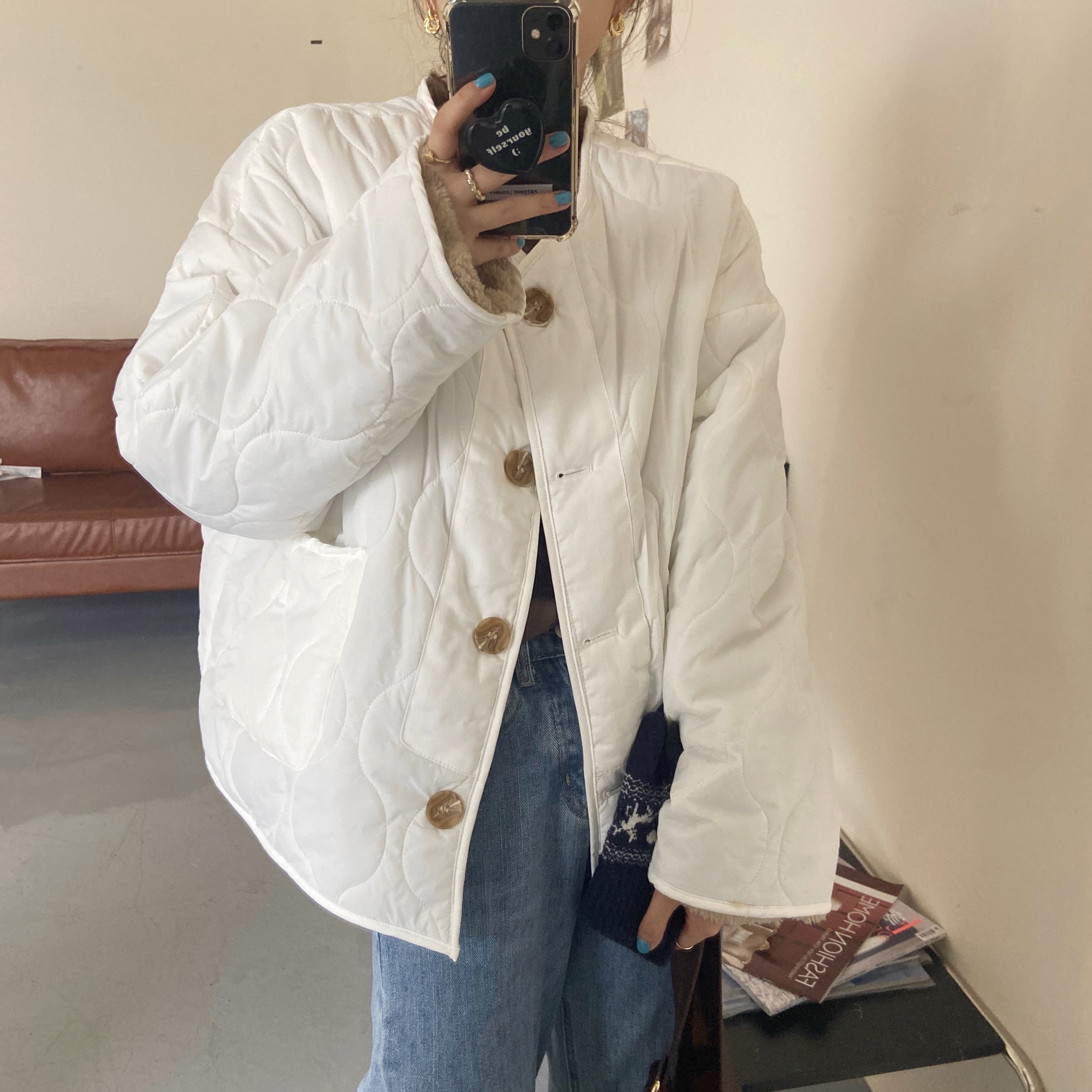 HziriP vêtement d'extérieur veste d'hiver OL vêtements de travail épais femmes Parkas Double usure Faux agneau laine doublure Parka femme manteau