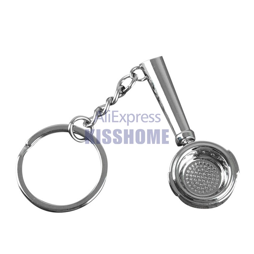 Barista Koffie Tamper Sleutelhanger - Espresso Accessoires - Draagbare Koffie - Metalen Handvat