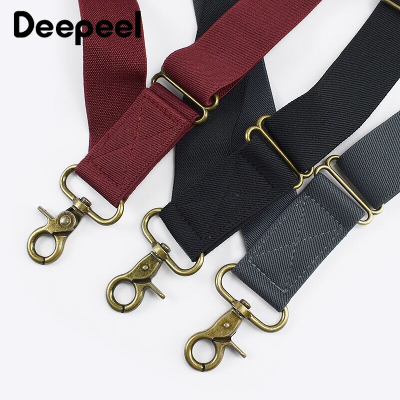 Deepeel 1Pc 3.5X125cm Mannen Jarretel X-Vormige Stretch Brede Bretels Werk Bretels Haak Gesp 2 Clips Bandjes man Jockstrap