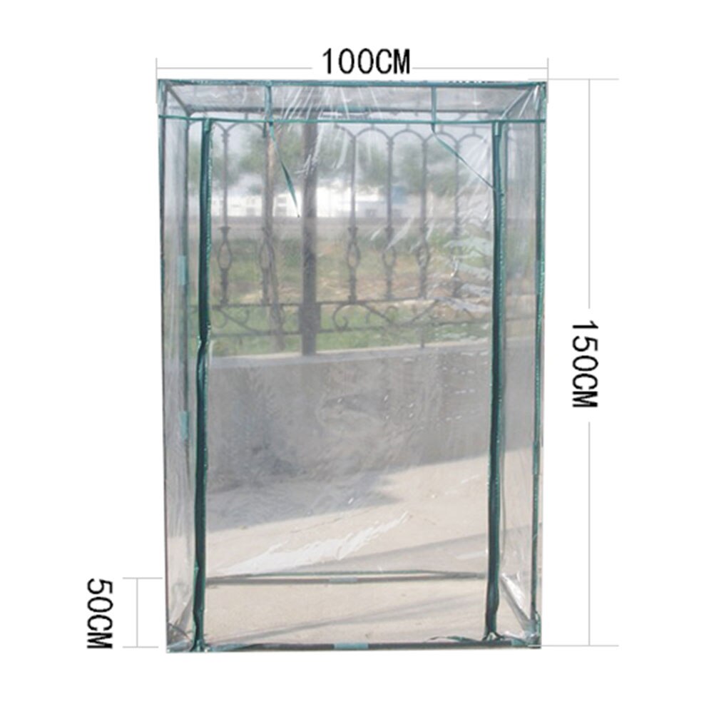 100 * 50 * 150cm Greenhouse PVC Plant Cover Portable Anti-UV Waterproof PVC Plant Cover Tomato Plants Garden Tent Greenhouse
