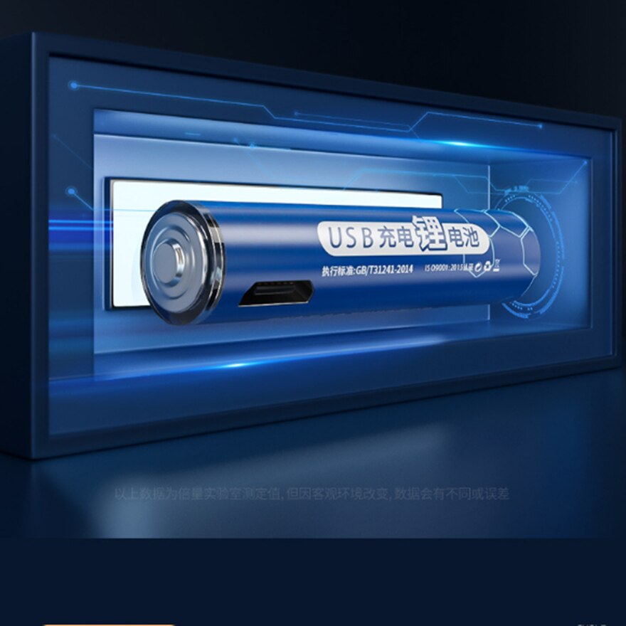 1.5V 1000mWh Aaa Oplaadbare Batterij Usb Aaa Oplaadbare Lithium Batterij Snel Opladen Via Micro Usb Kabel