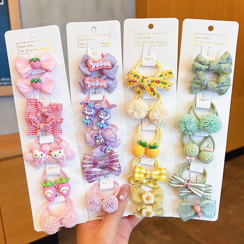 Meninas laço de cabelo de náilon colorido elástico faixas de cabelo crianças miúdo rabo de cavalo titular bandas de borracha scrunchies bandana acessórios de cabelo