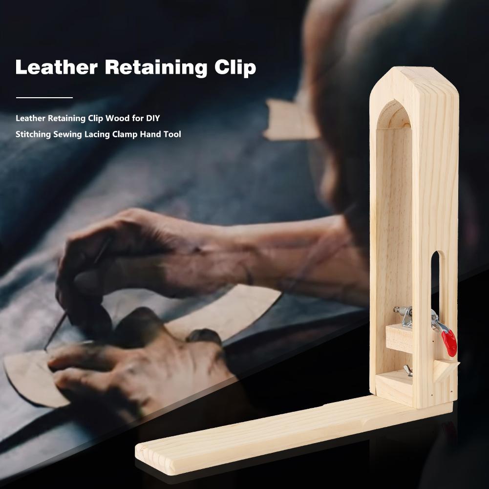 Pinza de retención de cuero de madera, herramientas de costura Artesanal de cuero, pinzas para costura DIY, abrazadera de cordón de costura, herramienta de mano, artesanía de cuero