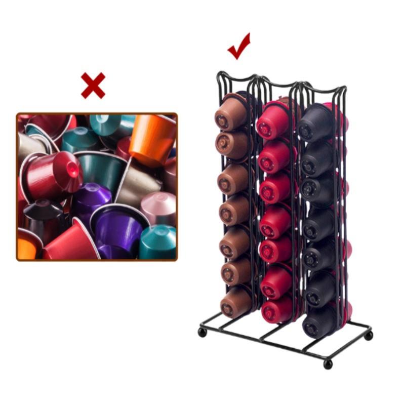 Coffee Capsule Holder Special Capsule Holder With Black Plastic Spray Type Nespresso 42PCS Coffee Capsule Storage Holders: Default Title