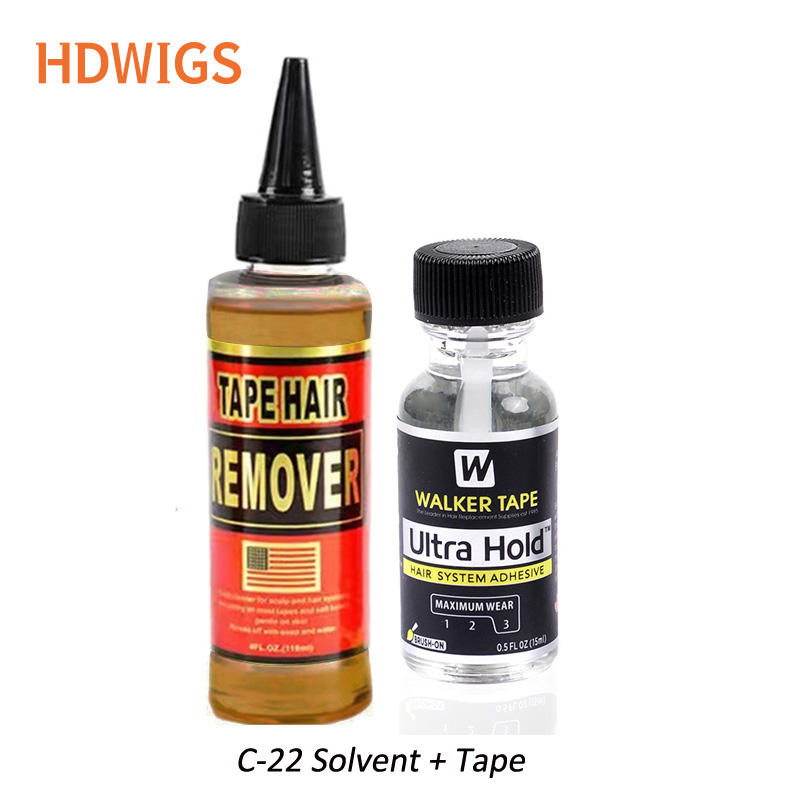 15ml Toupet Kleber C-22 Kleber Entferner Gehhilfe Band Ultra halt Kleber für Echthaar Perücken Gehhilfe Lösungsmittel Kleber Entferner für Frauen Mann Perücke