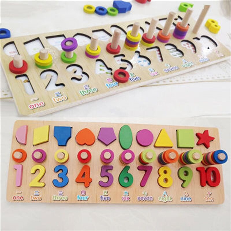 DIY Baby Holz Spielzeug Baby Spielzeug Bunte Holz Blöcke Baby Musik Rasseln Grafik Erkenntnis Frühen Pädagogisches Lustiges Spielzeug Für Kinder