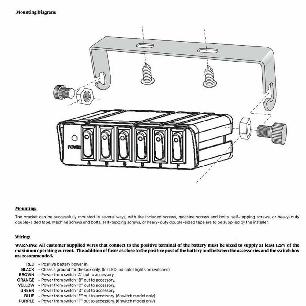 80A Rocker Switch Box Emergency Strobe Light 12V 6... – Grandado