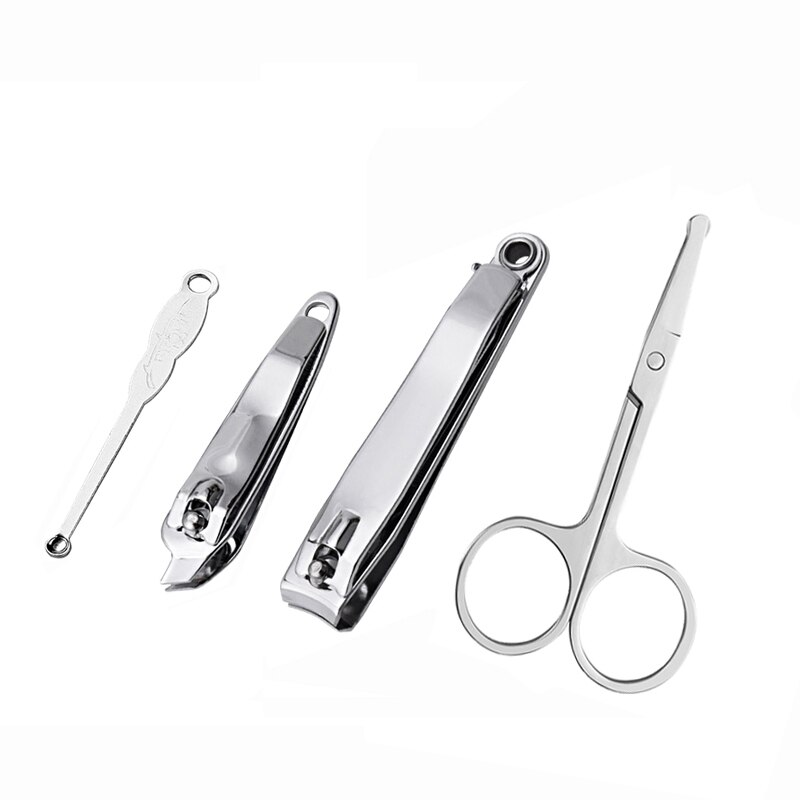 Nose hair scissors men's stainless steel safety manual nose hair trimmer women's eyebrow trimming small scissors: Vibrissac scissors ear picker   large nail clippers   Bevel nail clippers