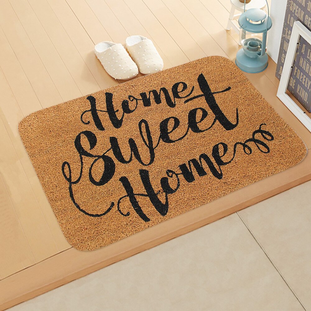 1 pièces bienvenue lettre imprimer paillassons Rectangle tapis de bain antidérapant chambre cuisine entrée imprimer tapis de sol paillassons: 7
