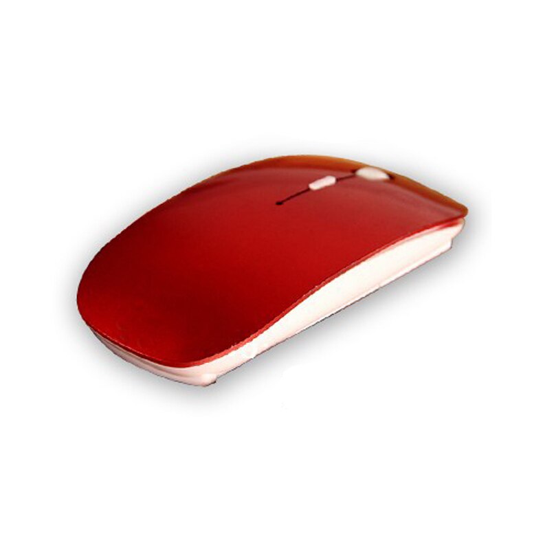 1600 DPI USB Optical Wireless Computer Mouse 2.4G Receiver Super Slim Mouse For PC Laptop DJA99: Red