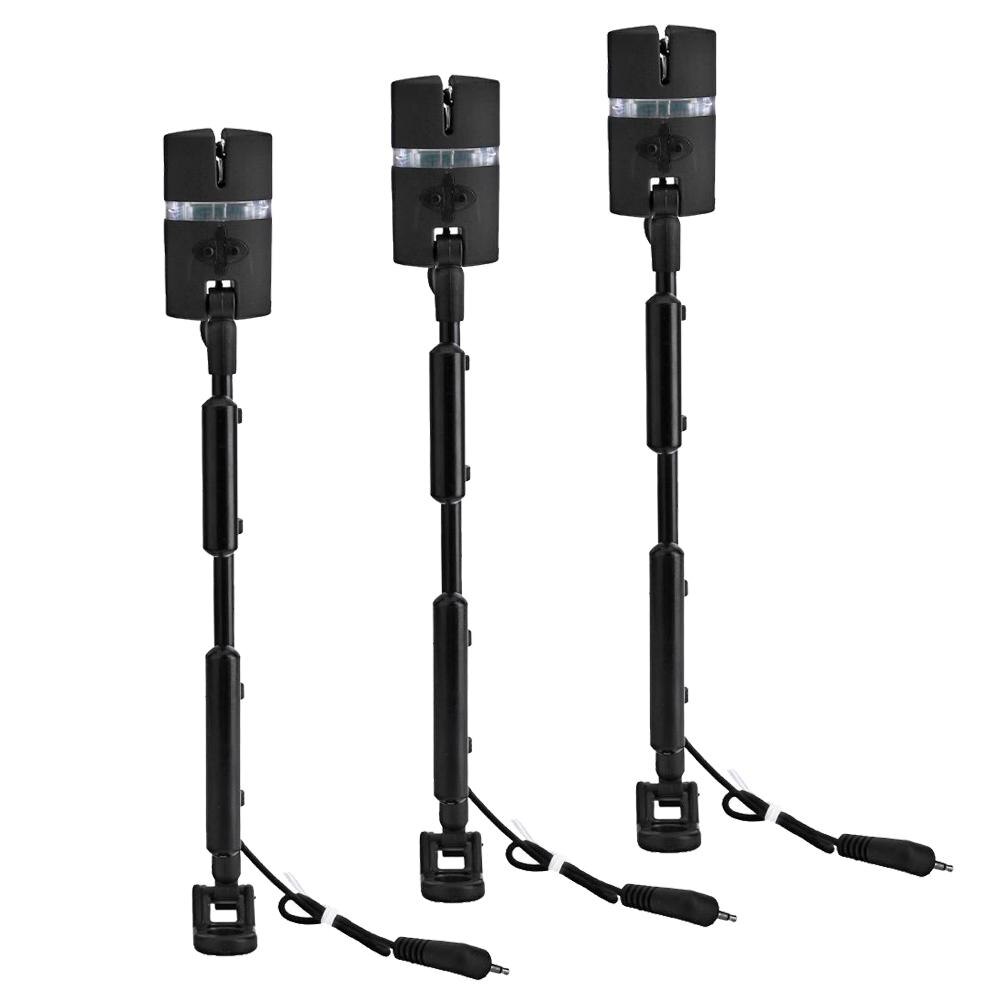 3 stuks dimbare, verstelbare flitser, harde staaf, wiggler, visalarm, montage, 7 kleuren indicator, rocker, swinger, visproducten: C