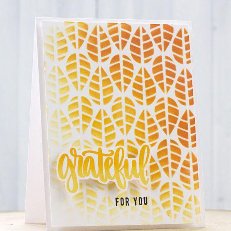 Leaf Vein Stencil for DIY Scrapbooking Decorative Embossing Paper Cards Crafts Plastic Templates Drawing Sheets 6x6inches