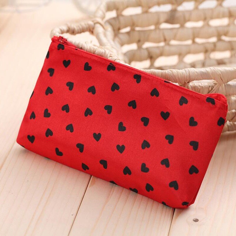 Mini cosmetische make-up tas voor dames, multifunctionele opbergtassen voor buitenshuis, reisbenodigdheden voor thuis: Rood