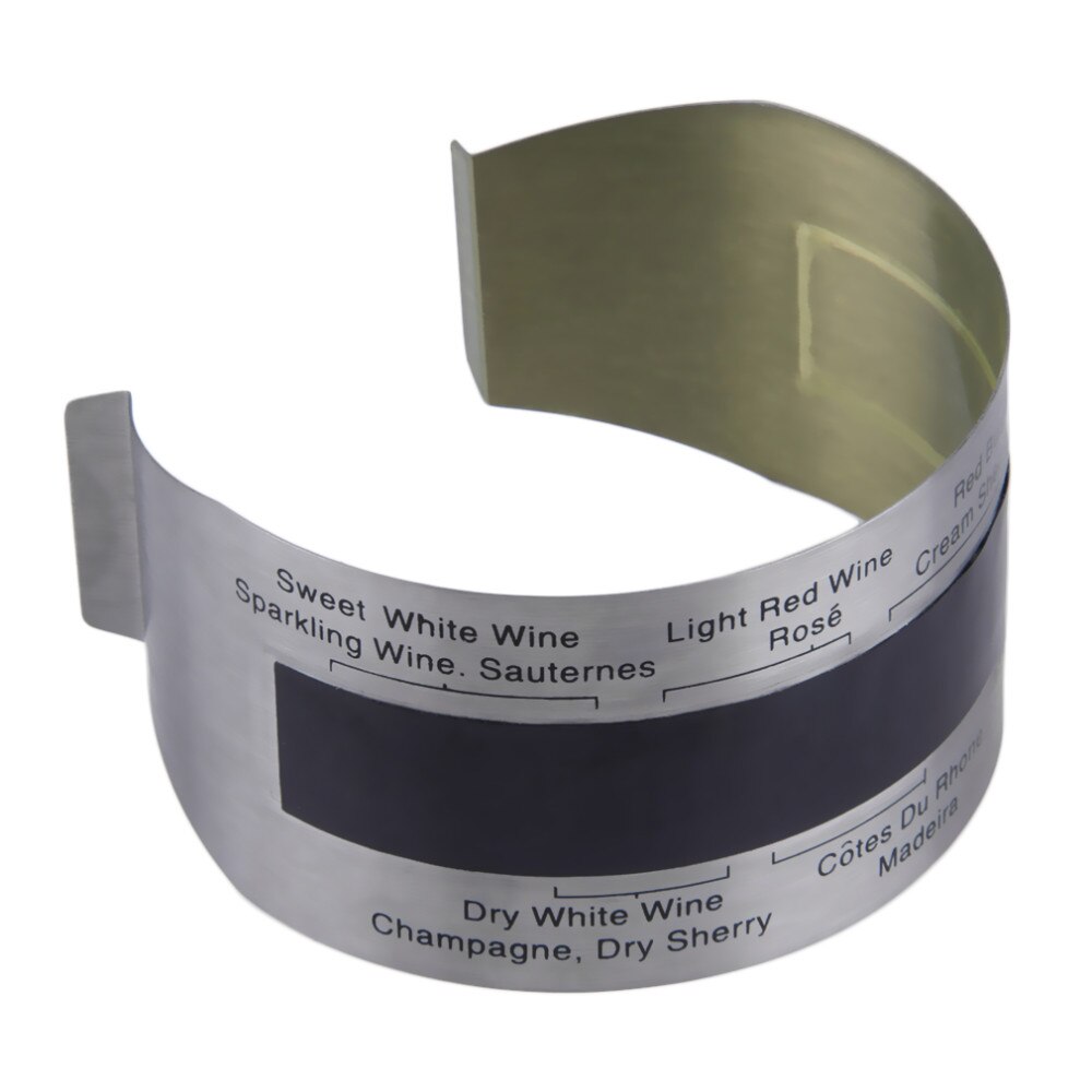 1 Pcs Rvs Wijn Armband Thermometer (4--24 'C), rode wijn temperatuur sensor voor bier thuis brouwen