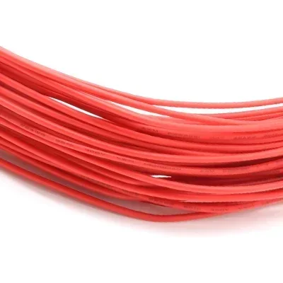 5Meters UL1007 Single Core Copper Wire 26 24 22 20 18 16 14 AWG PVC Insulation Solid Tinned Plating Line Electric Cable Line: Red / 6 AWG