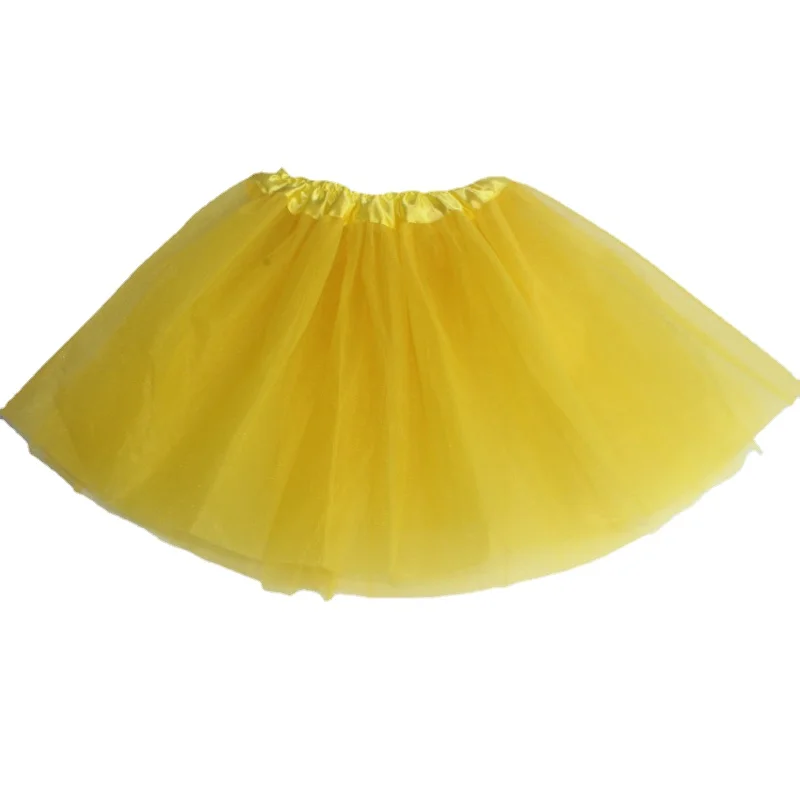 Jupe tutu élastique pour filles, vêtements de danse de Ballet, Mini jupe pour fête d'anniversaire, danse, 3 couches en Tulle pour enfants de 2 à 8 ans
