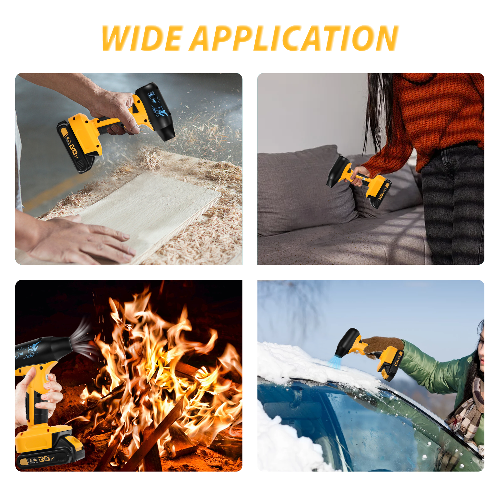 Borstelloze Jetblower Voor Dewalt 20V Batterij 130000Rpm 4-Speed Control Draagbare Gewelddadige Turbo Fan Elektrische Luchtstofdoek (Geen Batterij)