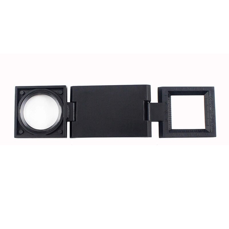 10X Foldable Magnifier Magnifying Glass With Scale For Textile Optical Jewelry Mini Size Foldable Magnifying Glass Tool