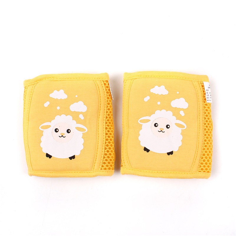 Cartoon Jongens Meisjes Kniebeschermers Kids Veiligheid Kruipen Elleboog Baby Peuter Baby Been Warmer Veiligheid Kids Mesh Knie Ondersteuning Beschermen: Yellow Sheep