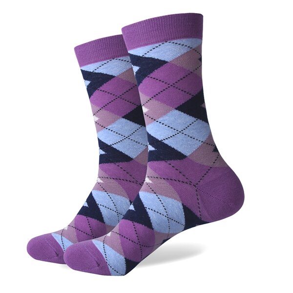 Spiel-hoch Bunte ARGYLE SOCKE spaß herren Baumwolle Socken Hochzeit Socken Freies uns größe (7,5-12): 410
