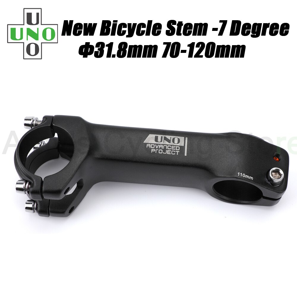 UNO MTB Vorbau-7 Grad Integrierte Lenker Vorbau 31,8 Aluminium Fahrrad Stange 70-120mm Griff Bar Verlängerung fahrrad Lenkrad