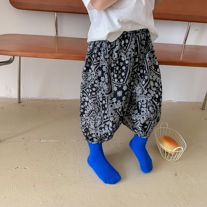 2021 estate nuovo arrivo ragazze moda pantaloni stampati bambini Design coreano pantaloni pantaloni per bambini: 6