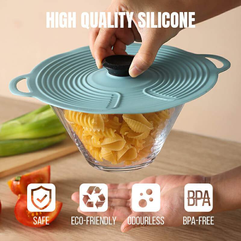 1 pçs recipiente selado fresco-mantendo tampa utensílios de cozinha silicone tampa alimentos forno microondas à prova de vazamento silicone tampa da cozinha ferramentas