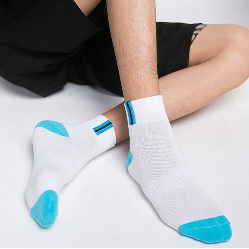 Chaussettes longues en coton pour hommes, 5 paires = 10 pièces, chaussettes de sport, souples et respirantes, confortables et respirantes