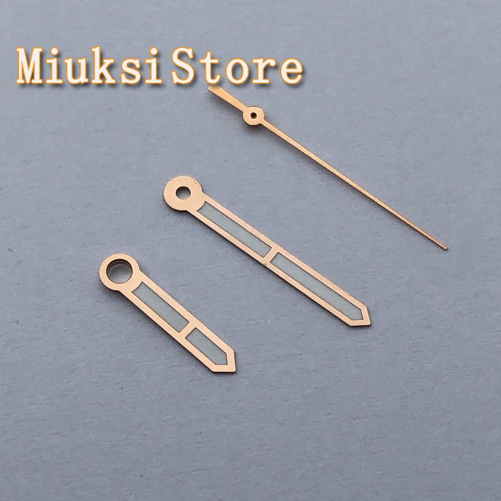 Parnis silver roséguld klocka visare lysande markör passar  nh35 nh36 7 s 26 automatiskt urverk: B