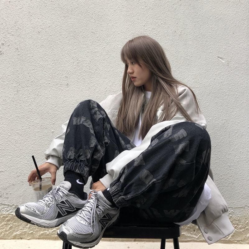 Jean à jambes larges pour femmes, pantalon de printemps avec Graffiti, ample, de , Hip-hop, populaire