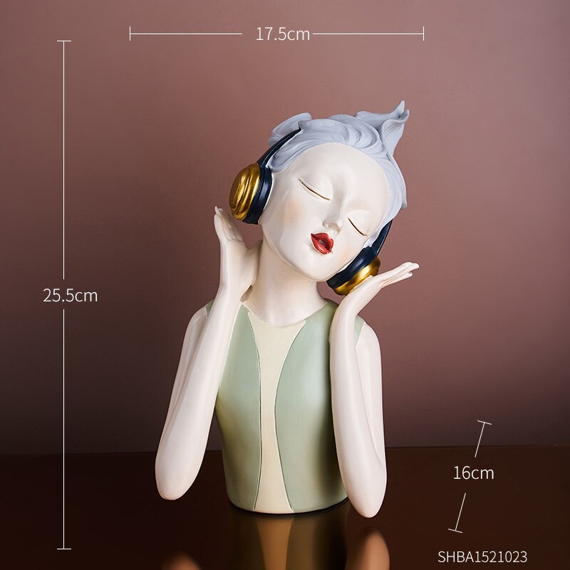 Sculpture de femme en résine d'art moderne, Statue de personnage, décor de salon, accessoires de décoration pour la maison