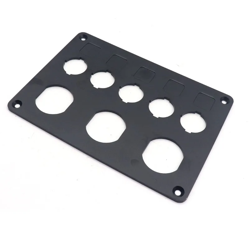 Aluminum Alloy Rocker Switch Panel 1/2/3/4/5/6 Way Gang Car Boat Button Toggle Switch Panel Housing Holder for ATV Truck Camper