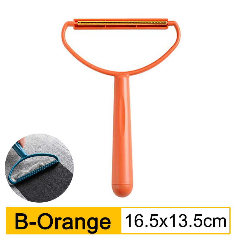 2-IN-1 Double-sided Lint Remover Handle Shaver Brushes for Clothes Carpet Sweater Pet Fur Hair Catcher Scrapers Cleaning Tools: Yellow
