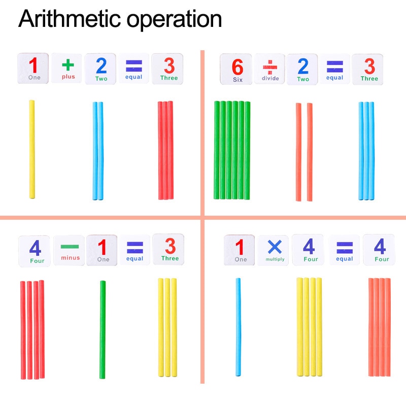 Dzieci dziecko zabawki matematyczne arytmetyka liczenie Stick matematyka magnetyczna pomoc dydaktyczna liczyć zabawki puzzle dla dzieci zabawki edukacyjne prezent