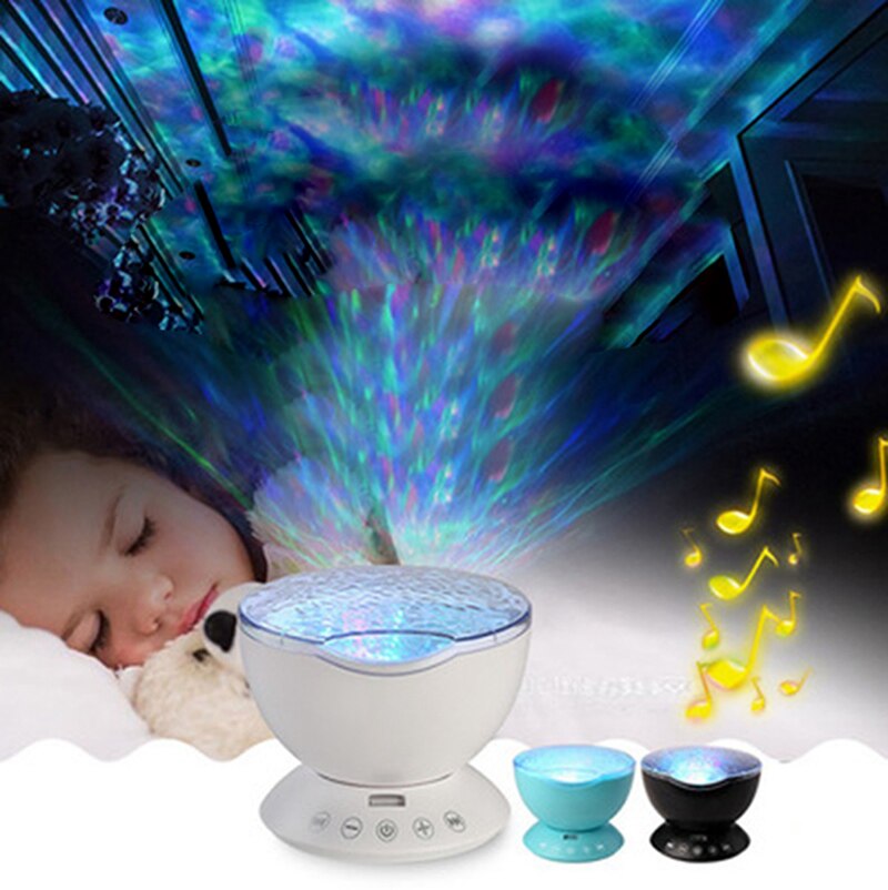 Baby Lichtgevende Speelgoed Nachtrust Light Star Sky Ocean Wave Muziekspeler Projector Lamp Baby Kids Led Slaap Sussen Lichten