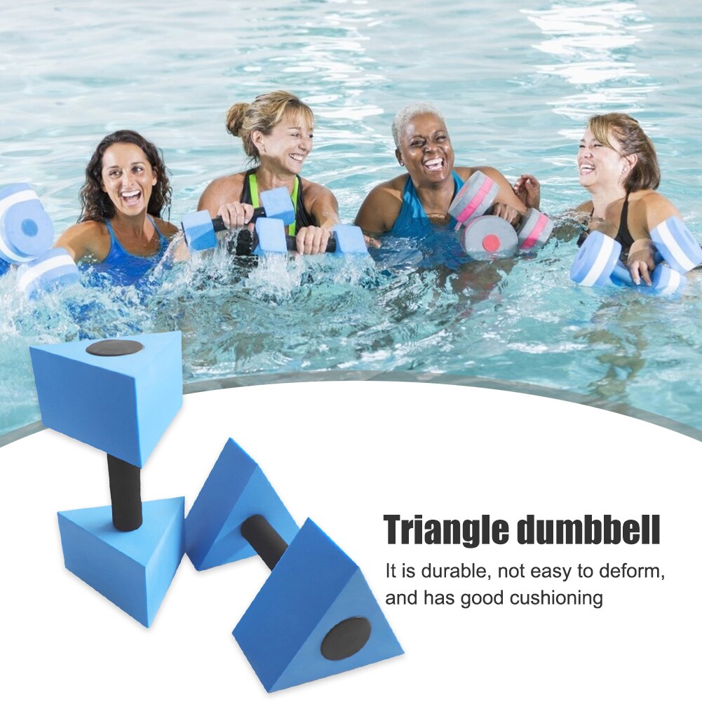 Mancuernas de agua triangulares para ejercicio acuático, mancuernas de Fitness para aeróbic acuático, pesas para realizar ejercicios, equipos de , 2 uds.