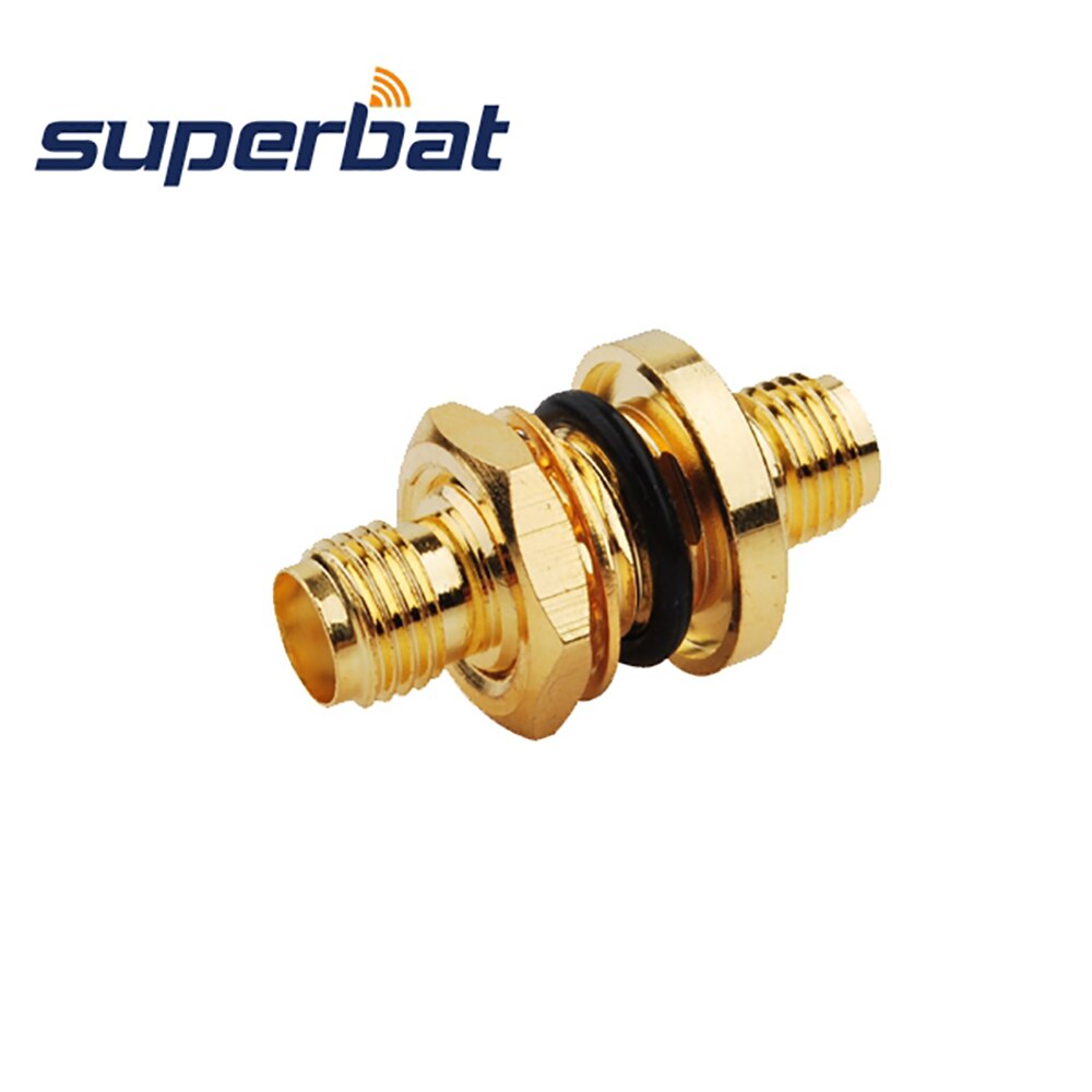 Superbat 5 pcs SMA adapter SMA Female Jack to SMA Jack bulkhead o-ring straight Connector