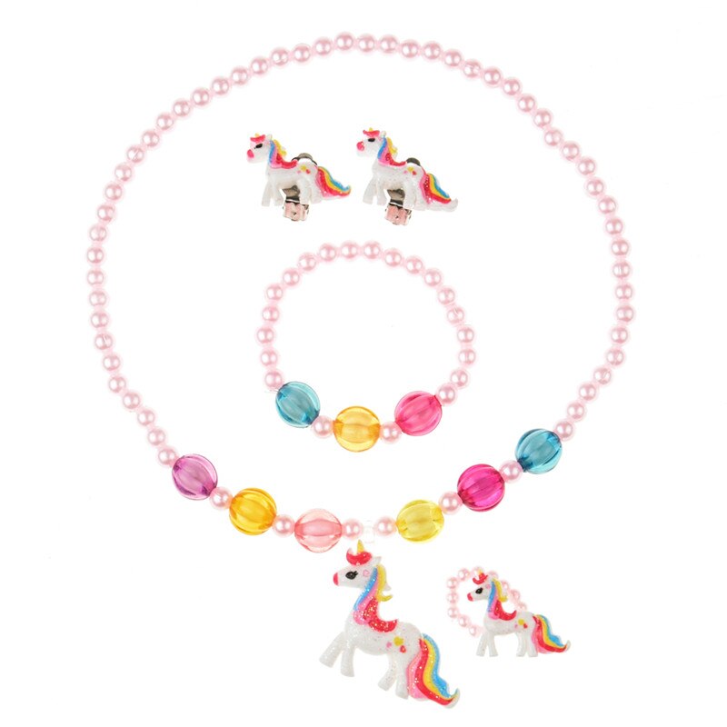 Kinderen Mooie Vlinder Sieraden Set Ketting Armband Ring Oorbellen Baby Kids Meisjes sieraden set JJAL T4: T370 A