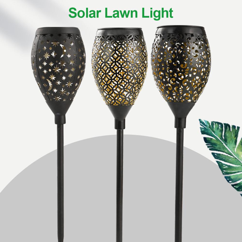 Fashionable Retro Metal Solar Lawn Light Solar Pathway Lights Waterproof Landscape Floodlights